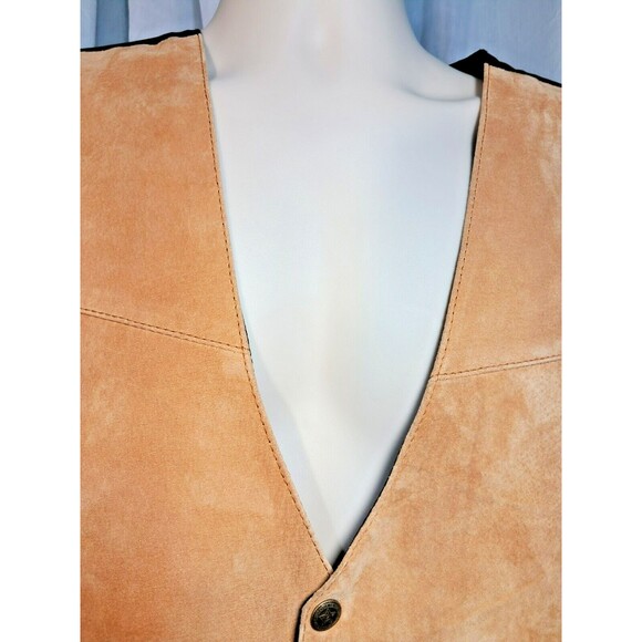 Scully Suede Leather Vest Mens Medium Snap Button Western Cowboy Rodeo - Picture 3 of 13